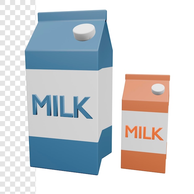 PSD 3d milk carton