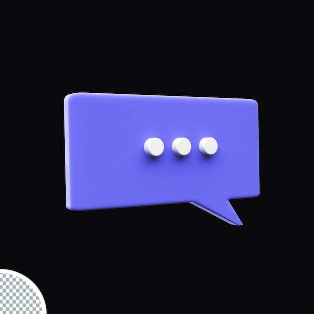 3d minimal purple simple bubbles speech chat icon talk balloon messages icon 3d render illustration