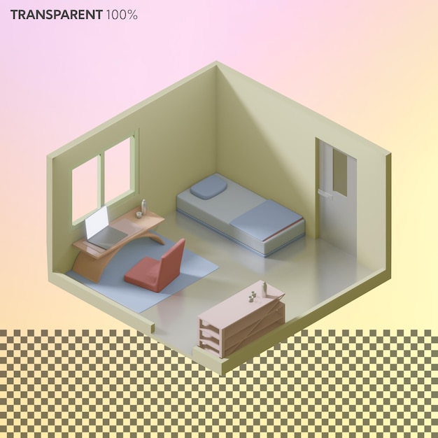 PSD 3d minimalis room