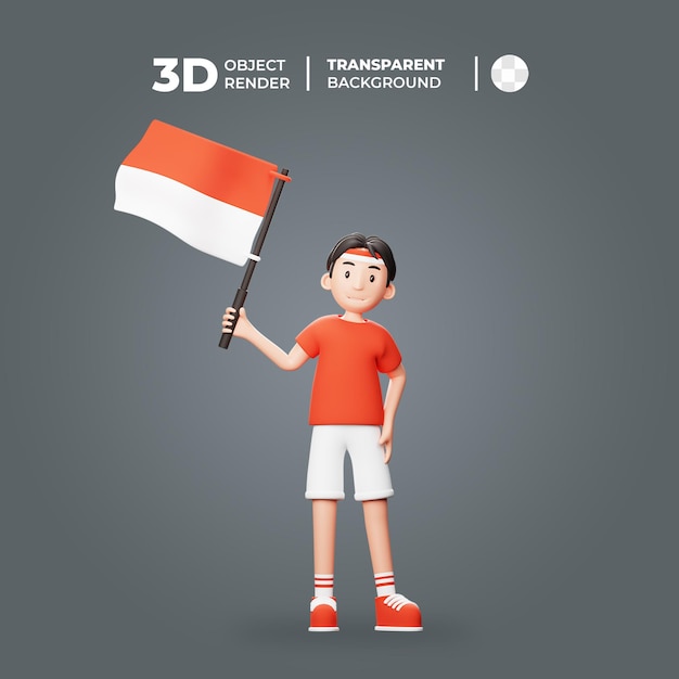 3d Młody Charakter Indonezyjski