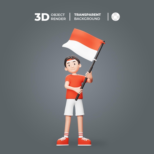 PSD 3d młody charakter indonezyjski