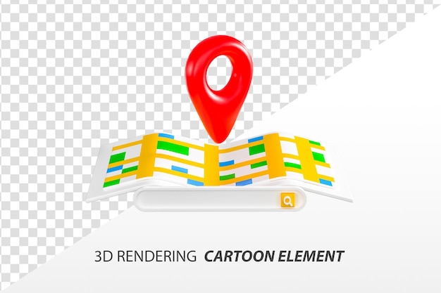 3d-mobiele lokalisatie-elementen