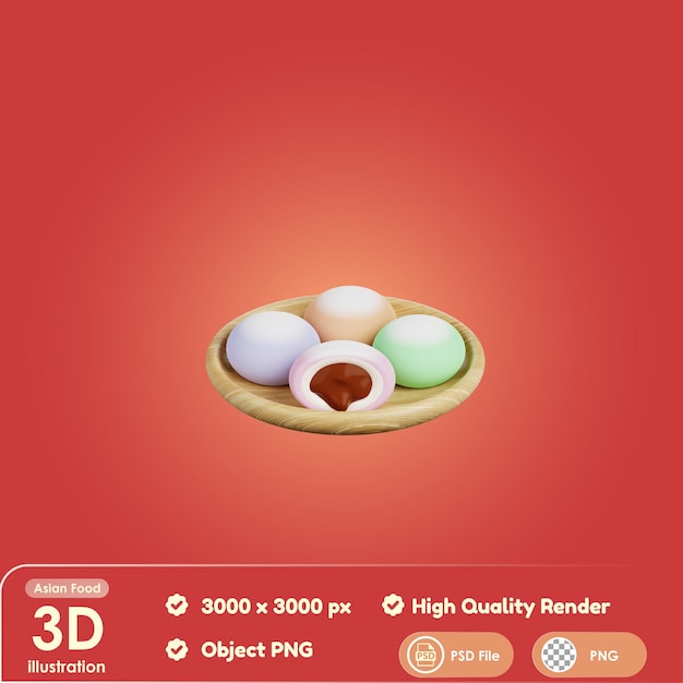 PSD 3d mochi