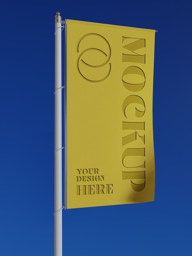 PSD 3d mock-up of flag