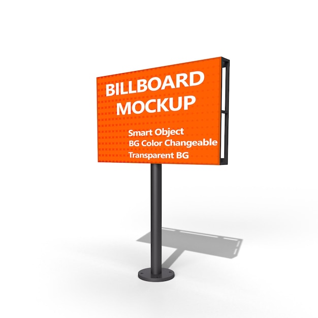 Mockup 3d per billboard, mockup con oggetto intelligente