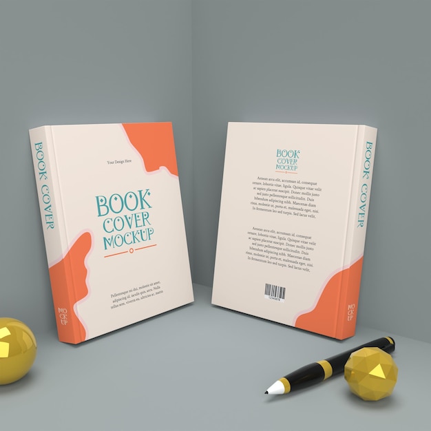 PSD 3d mockup book cover