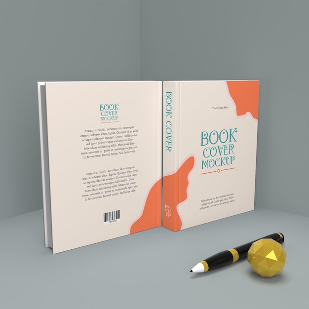 PSD 3d mockup book cover