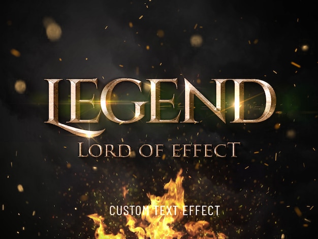 3D mockup cinematic legend font style effect