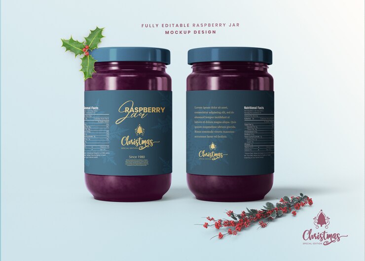 3D-mockup honing glazen pot voor productpresentatie