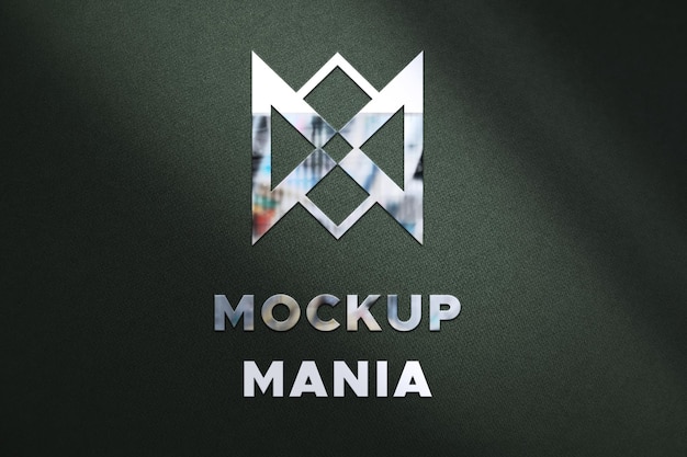 3D Mockup Logo PSD Minimal Logo Mockup Mockup 3D Mackup PSD Mock up Srebrny i Złoty Mockup