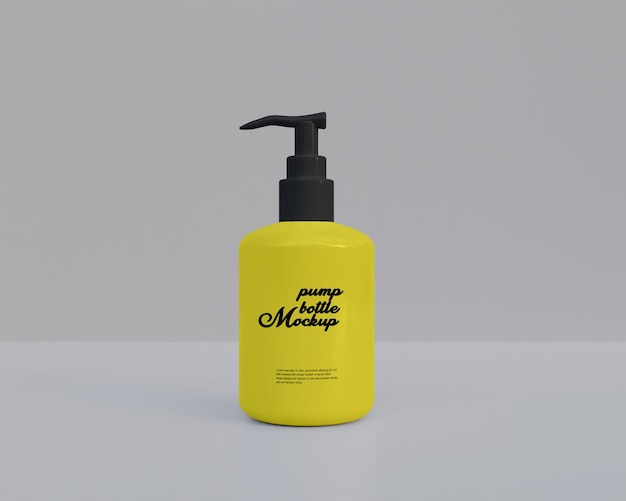 3d mockup pump spray bottle mockup