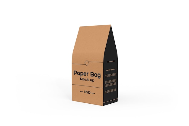 3D-mockup voor papieren zakken