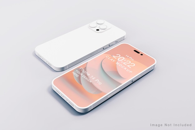 3d-mockup voor telefoonscherm