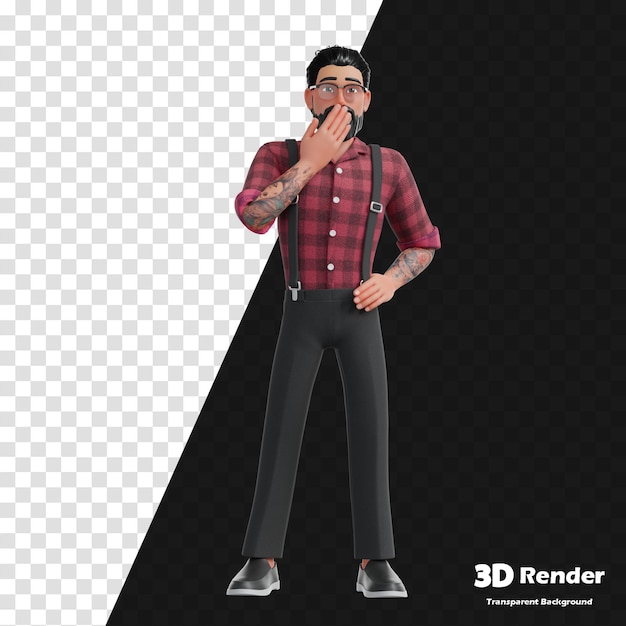 3D-модель 3D-человека в рубашке и брюках