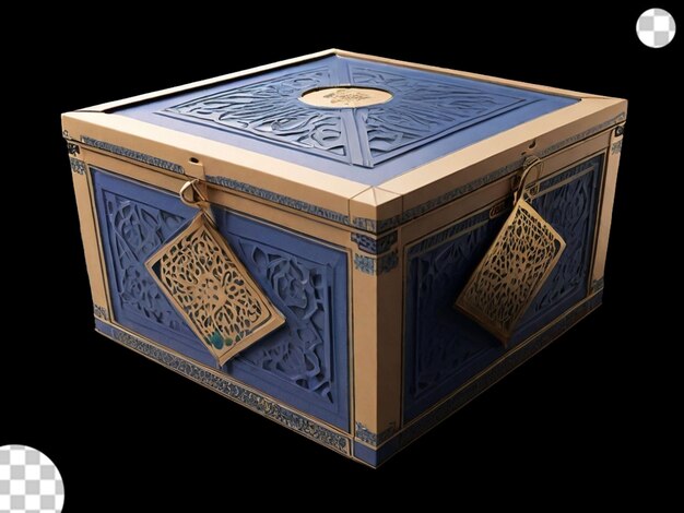 PSD a 3d model of a box used for collecting charity during ramadan png transparent