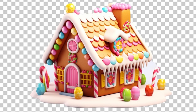 PSD 3d model of a charming gingerbread