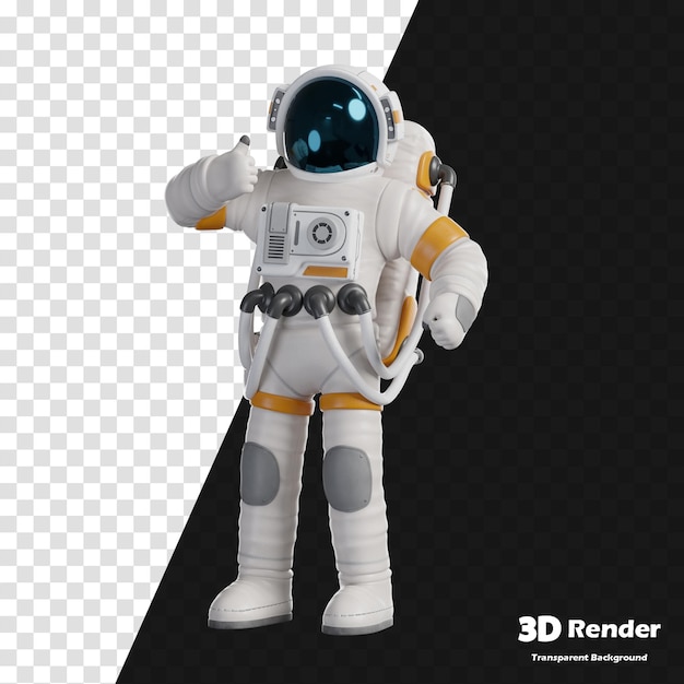 3D model garnituru kosmicznego z robotem na nim