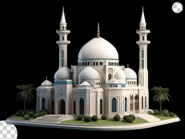 PSD 3d model of a mosque png transparent