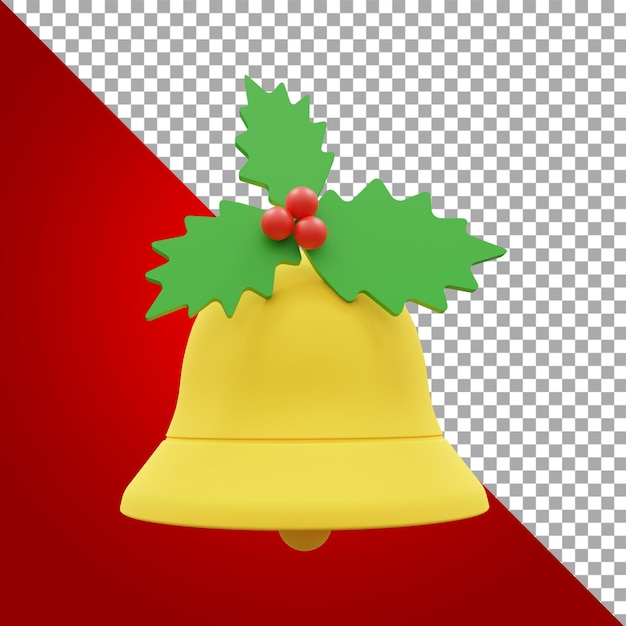 3d model rendering bell illustration christmas