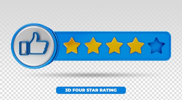 Modello 3d valutazione a stelle recensioni degli utenti valutazione concetto di valutazione godendo dell'app