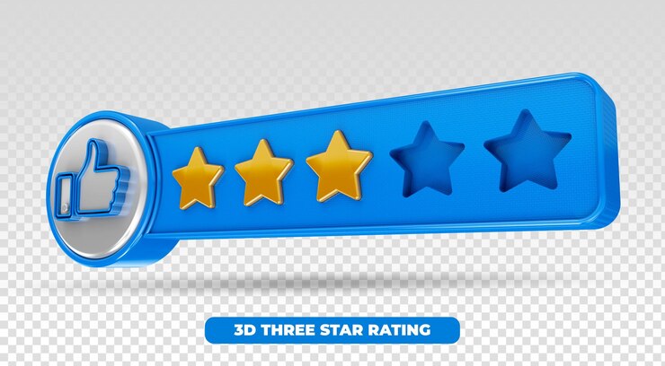 PSD 3d модель звездный рейтинг отзывы пользователей рейтинг рейтинг концепция наслаждаясь приложением