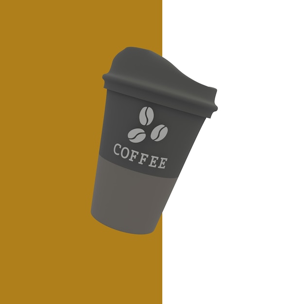 PSD 3d modeling coffee packaging