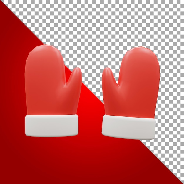 3d modeling gloves christmas asset