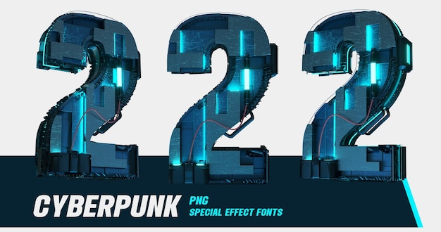 3D-modellering cyberpunk-stijl serie multiview nummers 2