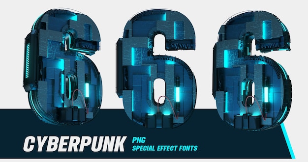 3D-modellering cyberpunk-stijl serie multiview nummers 6