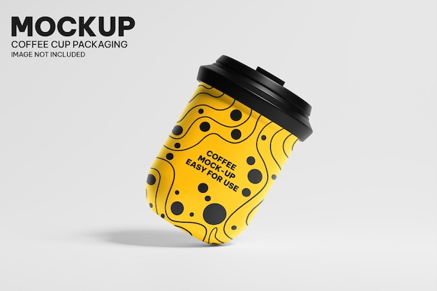 PSD 3d modelling coffe cup packaging small size