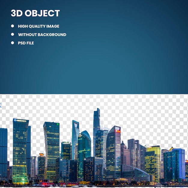 PSD 3d modern city