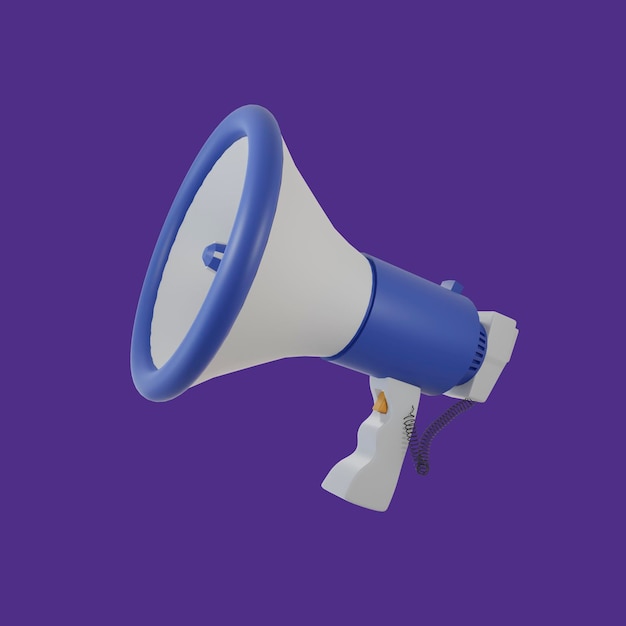 3d modern megaphone illustration information