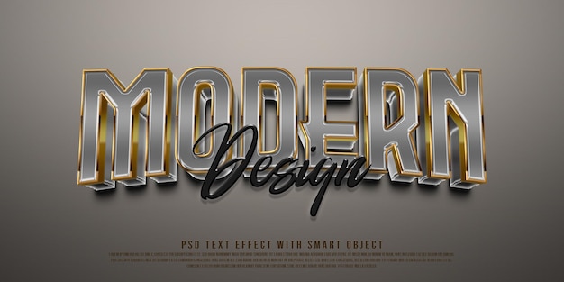 3d modern ontwerp bewerkbare teksteffect mockup-sjabloon