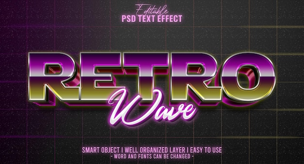 3d modern retro pop 80's bewerkbaar teksteffect