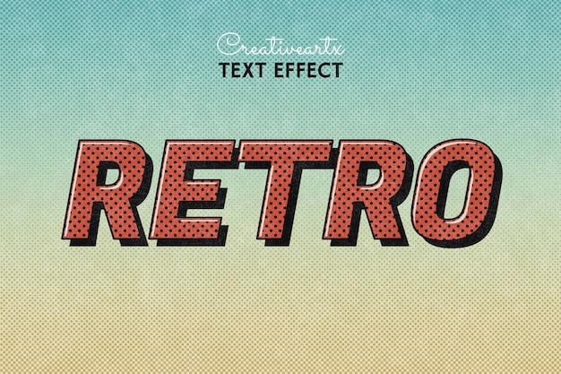 PSD 3d modern retro pop 80s editable text effect