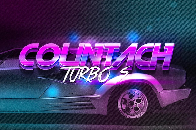 PSD 3d modern retro pop 80s editable text effect