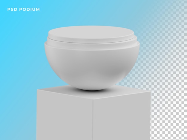 3d modern rond gevormd podium