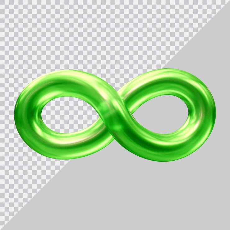 PSD 3d modern tarzı ile sonsuzluk simgesi logosu