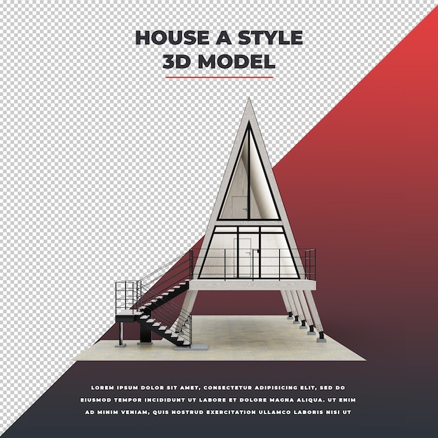 3d moderne stijl woningbouw huis