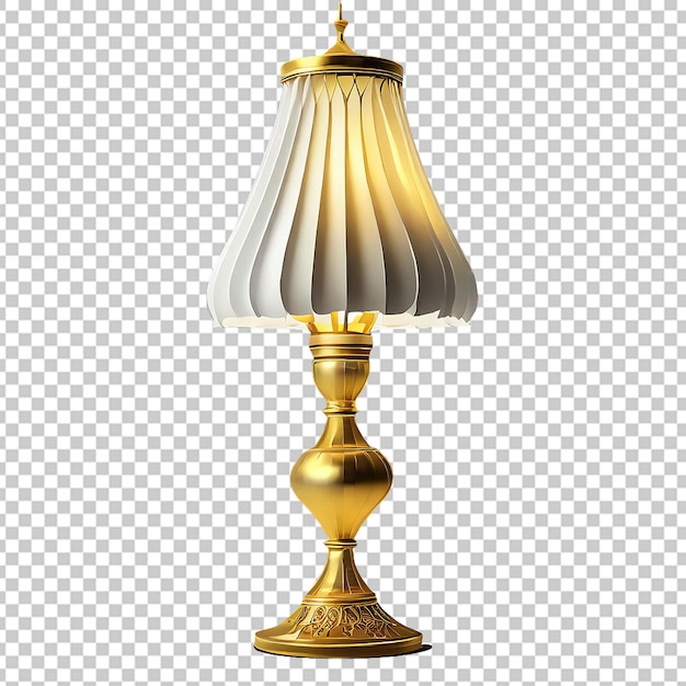 3d moderne stijlvolle gouden en witte standaard lamp illustratie