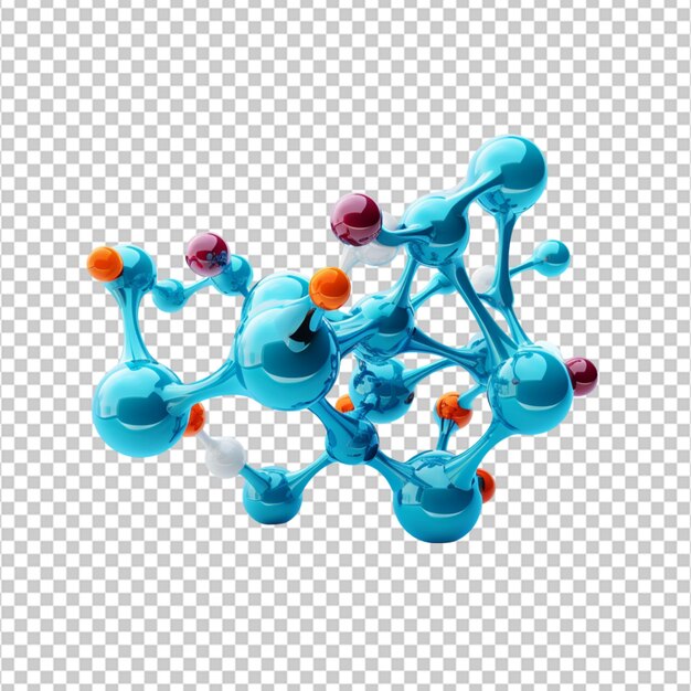 PSD 3d-molecule op witte achtergrond