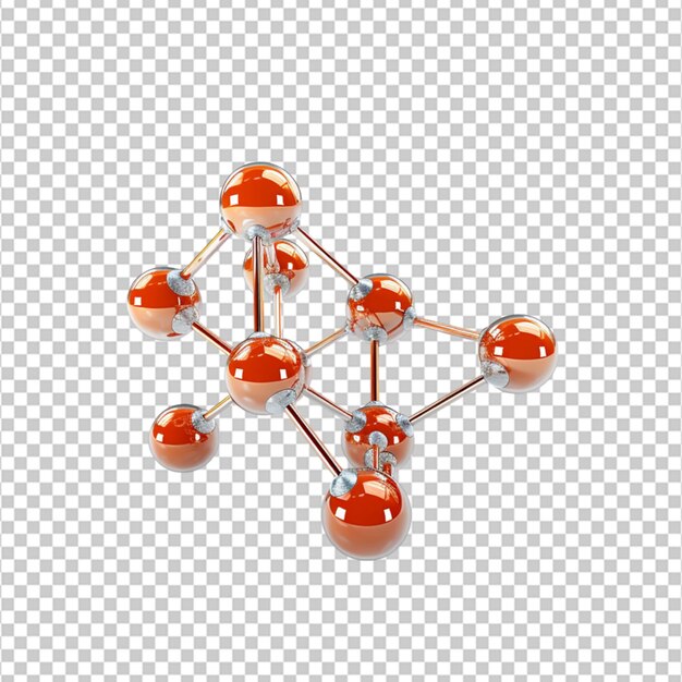 PSD 3d molecule on white background