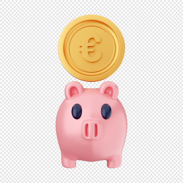 PSD 3d moneta pieniądze dolar euro jen funt szterling ikona ilustracja