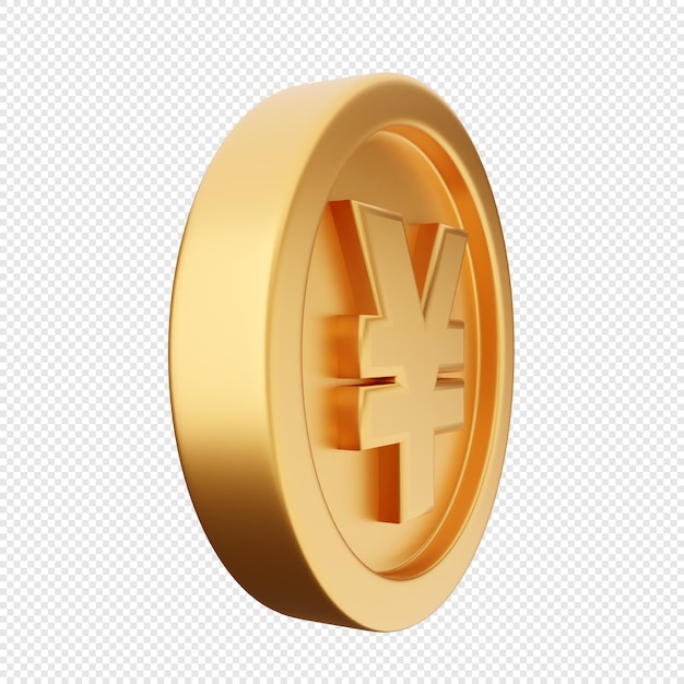 PSD 3d moneta złoto srebro brąz ikona ilustracja render