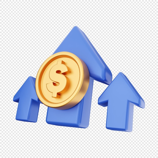 PSD 3d money dollar coin gold payment transaction