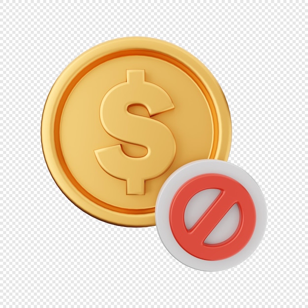 PSD 3d money dollar coin gold payment transaction
