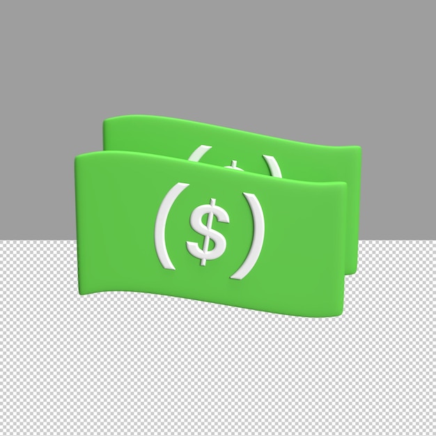 3d money icon rendered object illustration