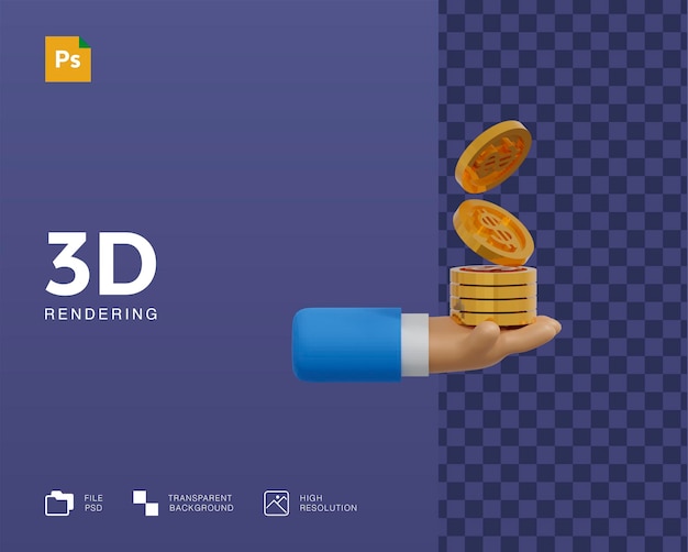 3d денежная иллюстрация