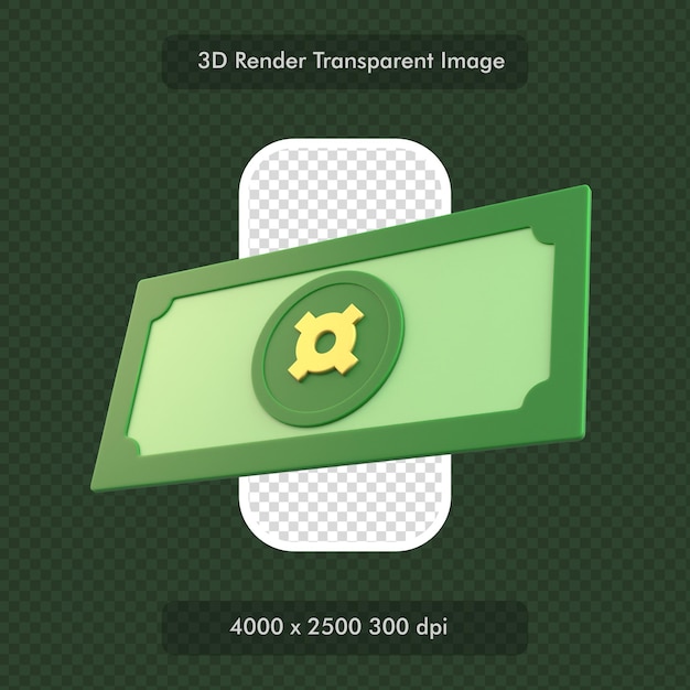 通貨記号の付いた 3 d のお金