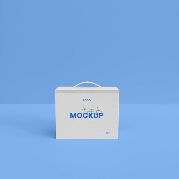 PSD 3d monitor box mockup